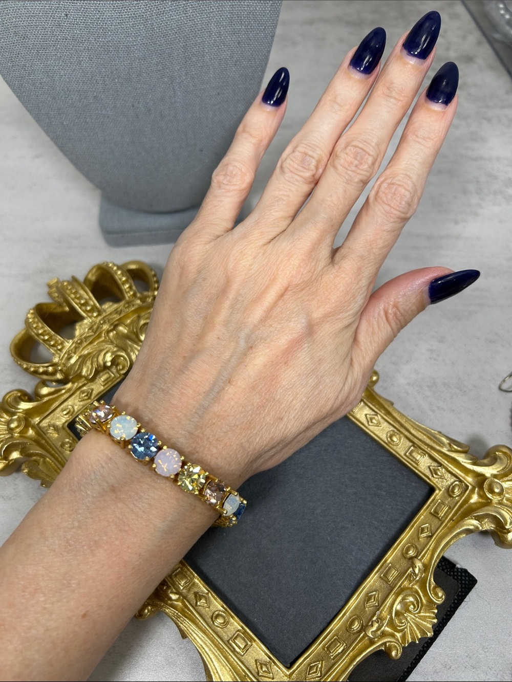 Park Lane Pastel Impression Multi-Color Swarovski Crystal Tennis Bracelet - Picture 5 of 11